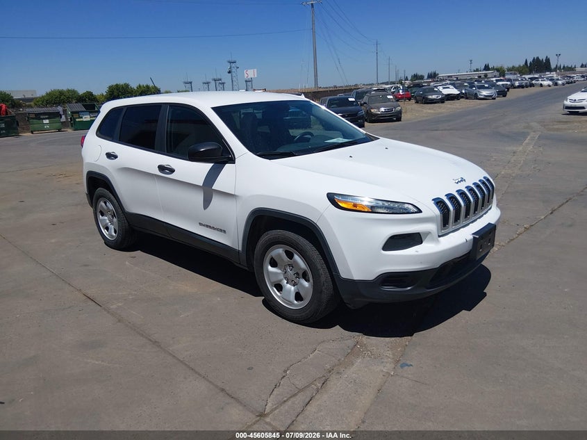 2016 Jeep Cherokee VIN 1C4PJMAB8GW343455 IAAI salvage auction — NORMAL WEAR, Sf97 (California), sold $8,600 on 2026-07-30 (photo 1)