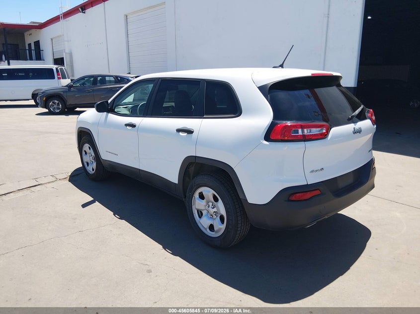 2016 Jeep Cherokee VIN 1C4PJMAB8GW343455 IAAI salvage auction — NORMAL WEAR, Sf97 (California), sold $8,600 on 2026-07-30 (photo 3)