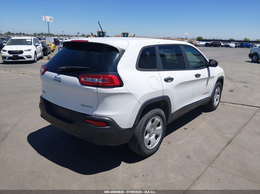 2016 Jeep Cherokee VIN 1C4PJMAB8GW343455 IAAI salvage auction — NORMAL WEAR, Sf97 (California), sold $8,600 on 2026-07-30 (photo 4)