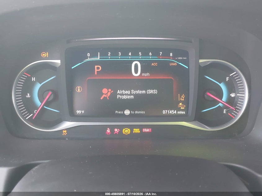 2021 Honda Pilot VIN 5FNYF5H5XMB041516 IAAI salvage auction — FRONT END, Salvage (Arizona), sold $5,900 on 2026-07-27 (photo 7)