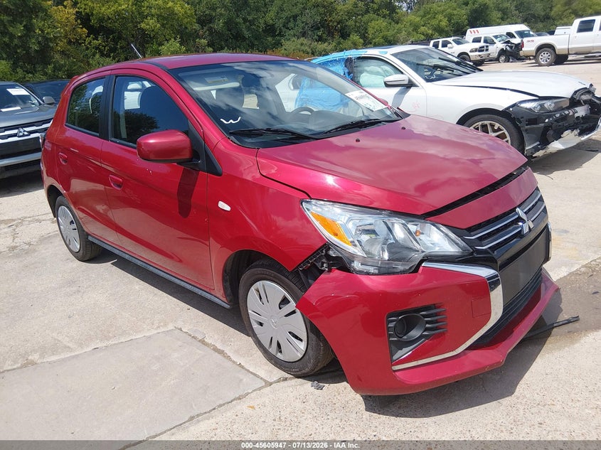 2024 Mitsubishi Mirage VIN ML32AUHJ7RH022430 IAAI salvage auction — LEFT FRONT, Enterprise Vehicles Clear Only (South Dakota), sold $6,800 on 2026-07-20 (photo 1)