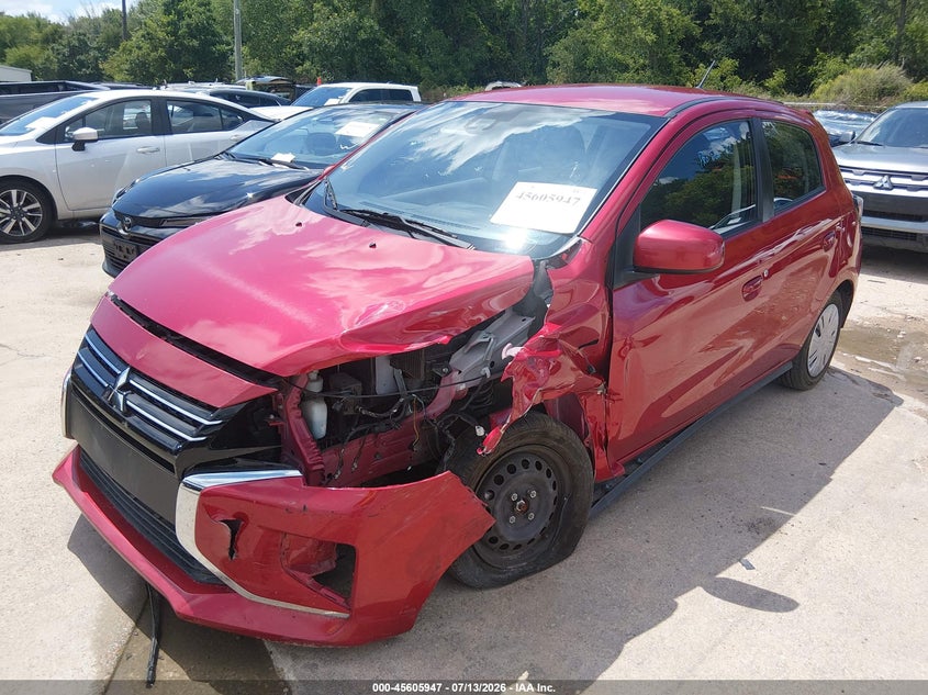 2024 Mitsubishi Mirage VIN ML32AUHJ7RH022430 IAAI salvage auction — LEFT FRONT, Enterprise Vehicles Clear Only (South Dakota), sold $6,800 on 2026-07-20 (photo 2)