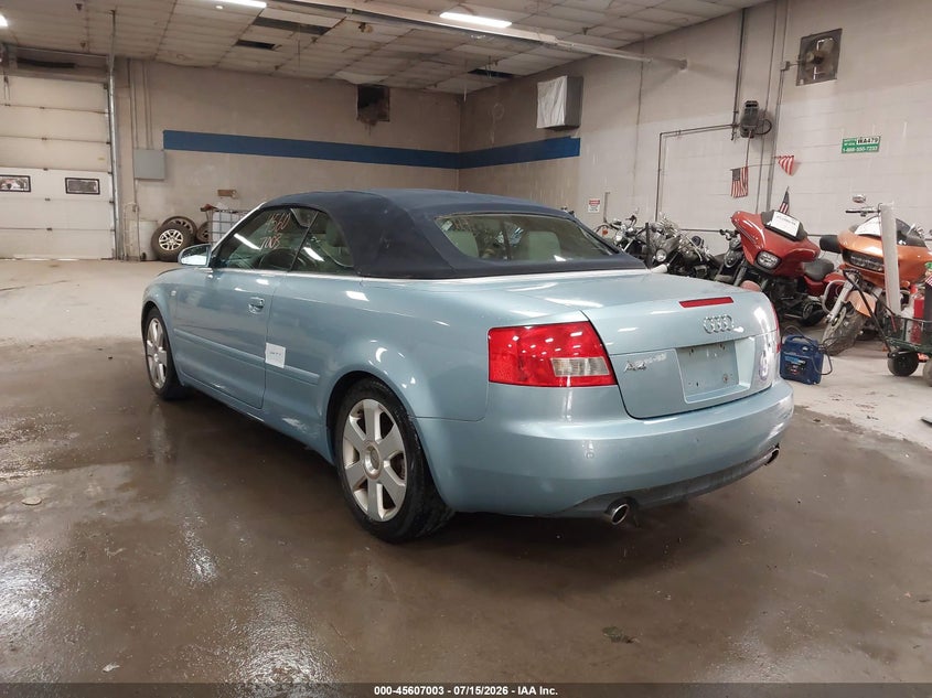 2006 Audi A4 VIN WAUAC48H26K006194 IAAI salvage auction — WATER/FLOOD, Salvage (Maine), sold $275 on 2026-09-05 (photo 3)