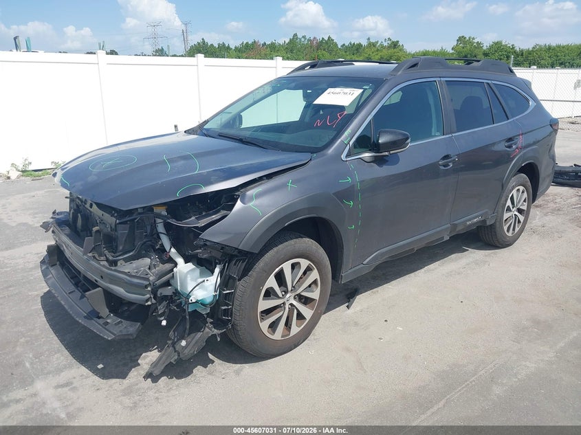 2025 Subaru Outback VIN 4S4BTADC9S3141446 IAAI salvage auction — FRONT END, Salvage Title, sold $11,100 on 2026-08-24 (photo 2)