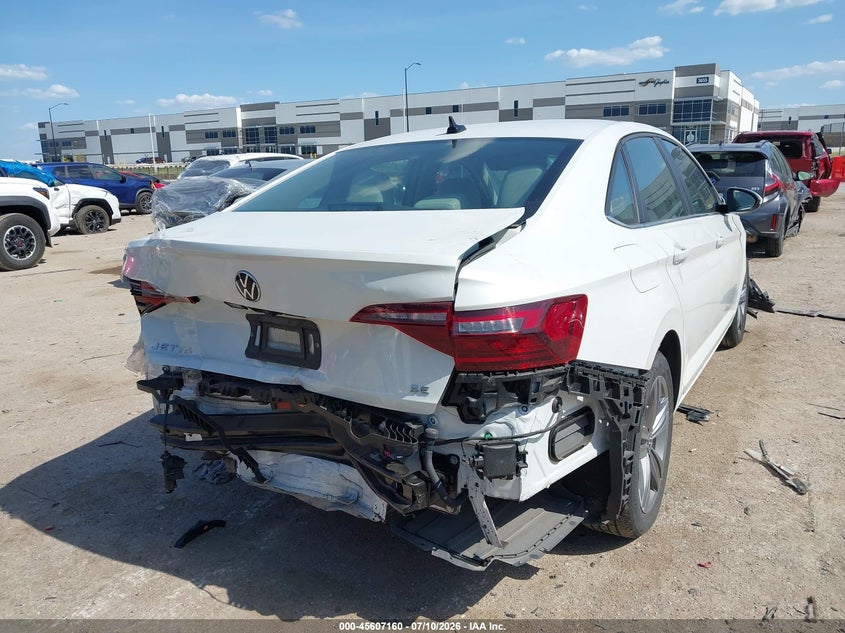 2024 Volkswagen Jetta VIN 3VW7M7BUXRM027743 IAAI salvage auction — FRONT & REAR, Salvage Title, sold $3,250 on 2026-08-21 (photo 4)