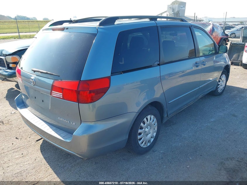 2004 Toyota Sienna VIN 5TDZA23C44S209220 IAAI salvage auction — NORMAL WEAR, Clear (Illinois), sold $450 on 2026-07-22 (photo 4)