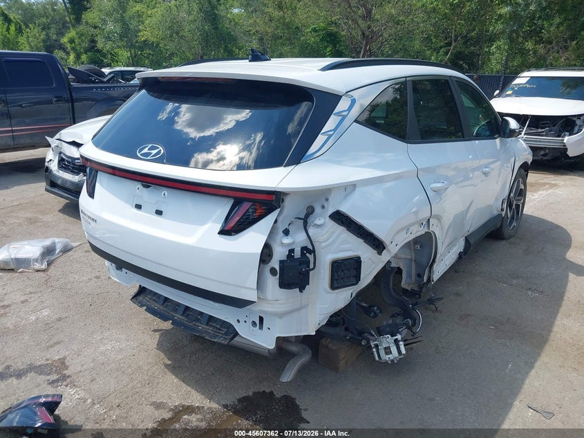 2024 Hyundai Tucson VIN 5NMJF3DE8RH349477 IAAI salvage auction — FRONT & REAR, Salvage Title, sold $7,875 on 2026-08-26 (photo 4)