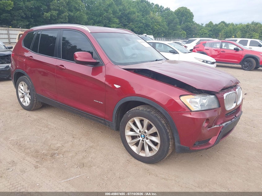 2013 BMW X3 VIN 5UXWX9C51D0D04110 IAAI salvage auction — NORMAL WEAR, Clear (Tennessee), sold $600 on 2026-07-29 (photo 1)
