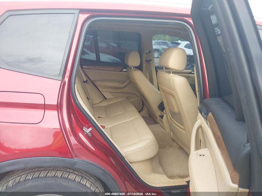 2013 BMW X3 VIN 5UXWX9C51D0D04110 IAAI salvage auction — NORMAL WEAR, Clear (Tennessee), sold $600 on 2026-07-29 (photo 8)