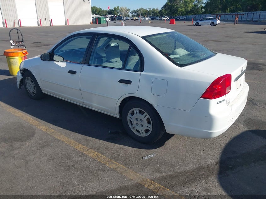2001 Honda Civic VIN JHMES165X1S010905 IAAI salvage auction — NORMAL WEAR, Clear (Utah), sold $575 on 2026-07-30 (photo 3)