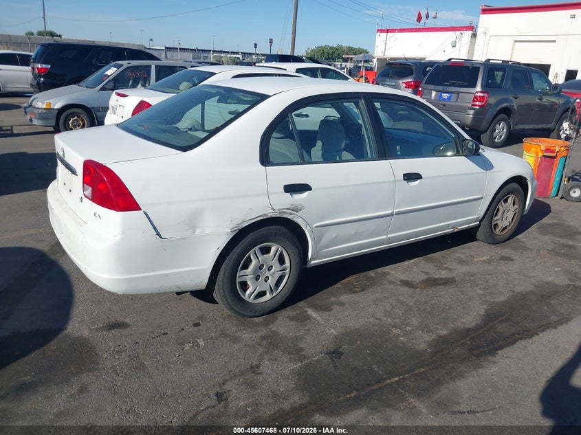 2001 Honda Civic VIN JHMES165X1S010905 IAAI salvage auction — NORMAL WEAR, Clear (Utah), sold $575 on 2026-07-30 (photo 4)