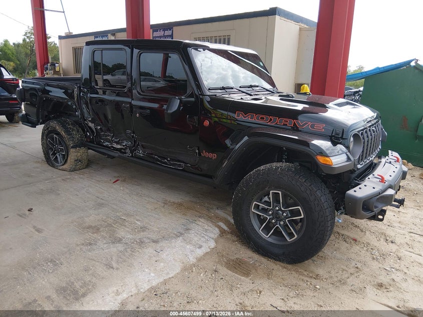 2025 Jeep Gladiator VIN 1C6RJTEG4SL535031 IAAI salvage auction — SIDE, Wait Title, sold $14,900 on 2026-08-14 (photo 1)