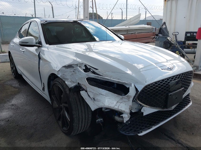 2023 Genesis G70 VIN KMTG34TA3PU123006 IAAI salvage auction — RIGHT FRONT, Salvage (California), sold $11,000 on 2026-08-03 (photo 6)