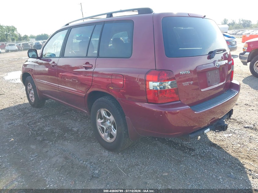 2005 Toyota Highlander VIN JTEGD21AX50121305 IAAI salvage auction — NORMAL WEAR, Clear (Virginia), sold $1,050 on 2026-07-24 (photo 3)
