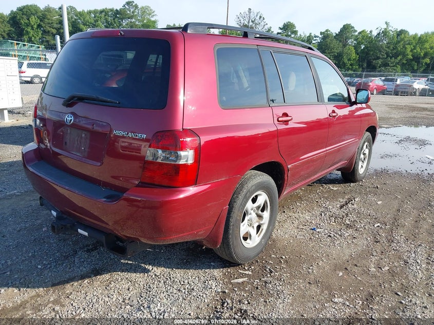 2005 Toyota Highlander VIN JTEGD21AX50121305 IAAI salvage auction — NORMAL WEAR, Clear (Virginia), sold $1,050 on 2026-07-24 (photo 4)