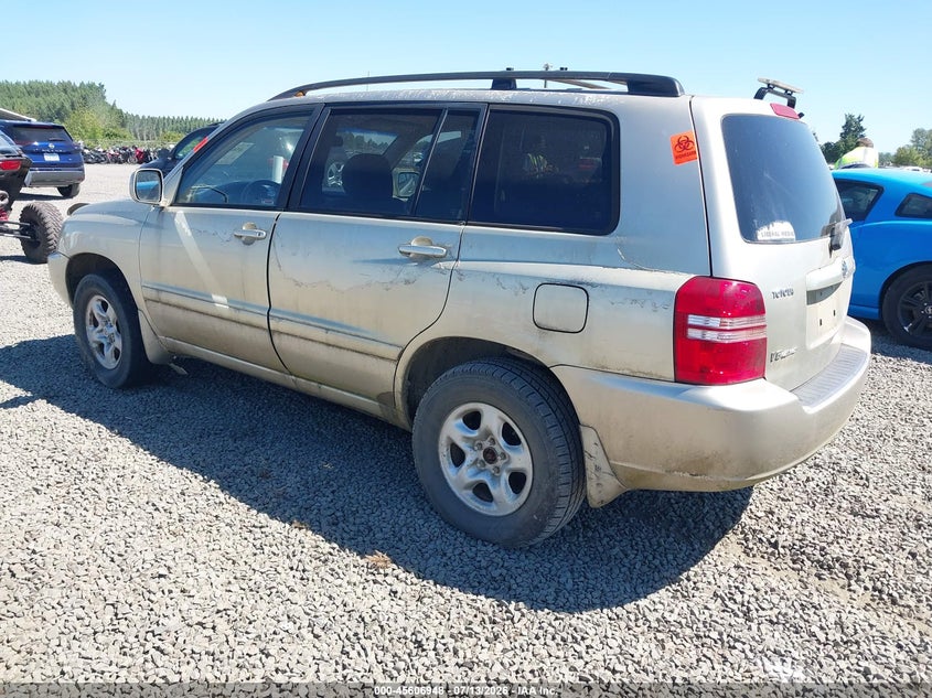 2002 Toyota Highlander VIN JTEHF21A220068819 IAAI salvage auction — NORMAL WEAR, Peddle Clear Public-Restricted (Oregon), sold $75 on 2026-07-27 (photo 3)