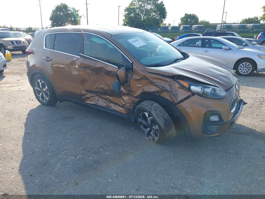 2020 Kia Sportage VIN KNDPMCAC1L7632613 IAAI salvage auction — RIGHT SIDE, Salvage (Pennsylvania), sold $2,650 on 2026-07-31 (photo 1)