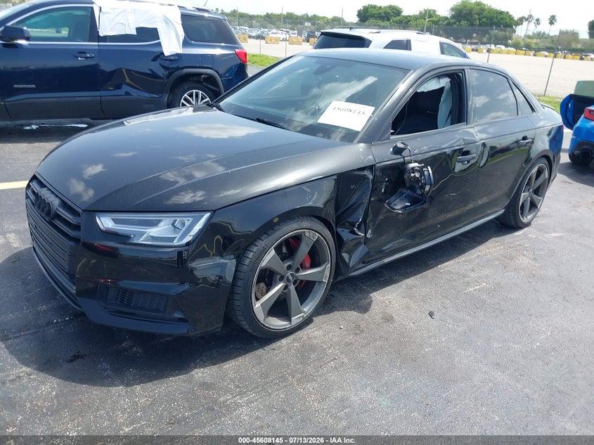 2018 Audi S4 VIN WAUB4BF42JA111676 IAAI salvage auction — LEFT SIDE, Salvage Title, sold $8,300 on 2026-08-13 (photo 2)