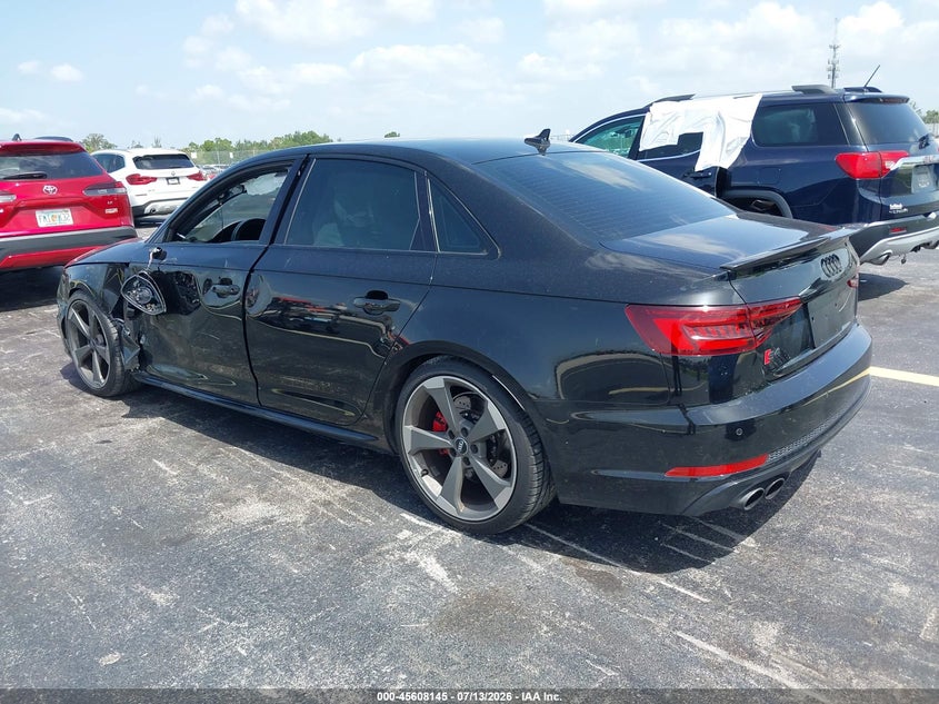 2018 Audi S4 VIN WAUB4BF42JA111676 IAAI salvage auction — LEFT SIDE, Salvage Title, sold $8,300 on 2026-08-13 (photo 3)