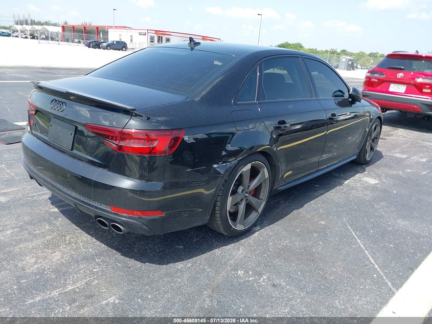 2018 Audi S4 VIN WAUB4BF42JA111676 IAAI salvage auction — LEFT SIDE, Salvage Title, sold $8,300 on 2026-08-13 (photo 4)