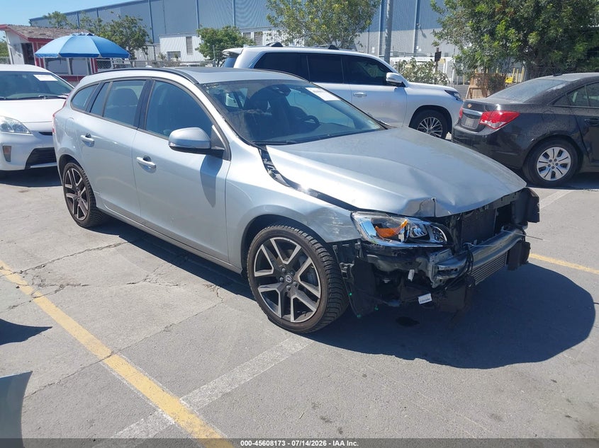 2018 Volvo V60 VIN YV140MSL7J2398226 IAAI salvage auction — FRONT END, Salvage (California), sold $625 on 2026-07-29 (photo 1)