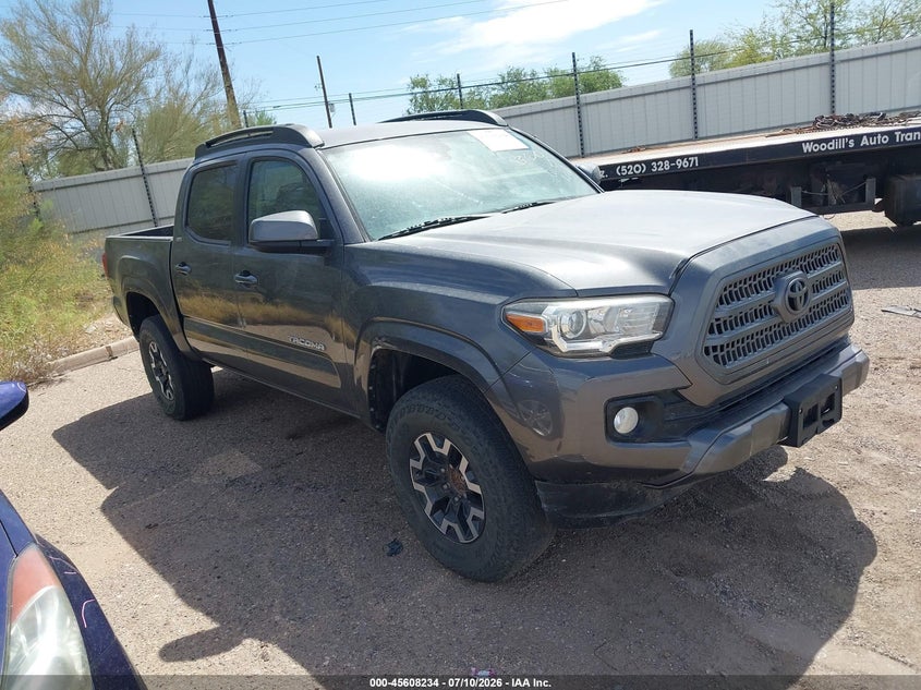 2018 Toyota Tacoma VIN 5TFAX5GN4JX129141 IAAI salvage auction — FRONT & REAR, Clear (Florida), sold $7,100 on 2026-07-30 (photo 1)