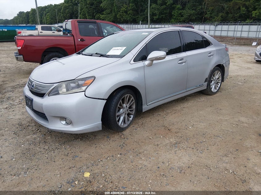 2010 Lexus Hs 250h VIN JTHBB1BAXA2006682 IAAI salvage auction — FRONT END, Clear (Georgia), sold $750 on 2026-07-30 (photo 2)