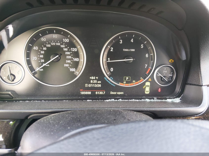 2014 BMW 5er VIN WBA5A5C52ED500259 IAAI salvage auction — RIGHT SIDE, Salvage Title, sold $1,500 on 2026-08-12 (photo 7)