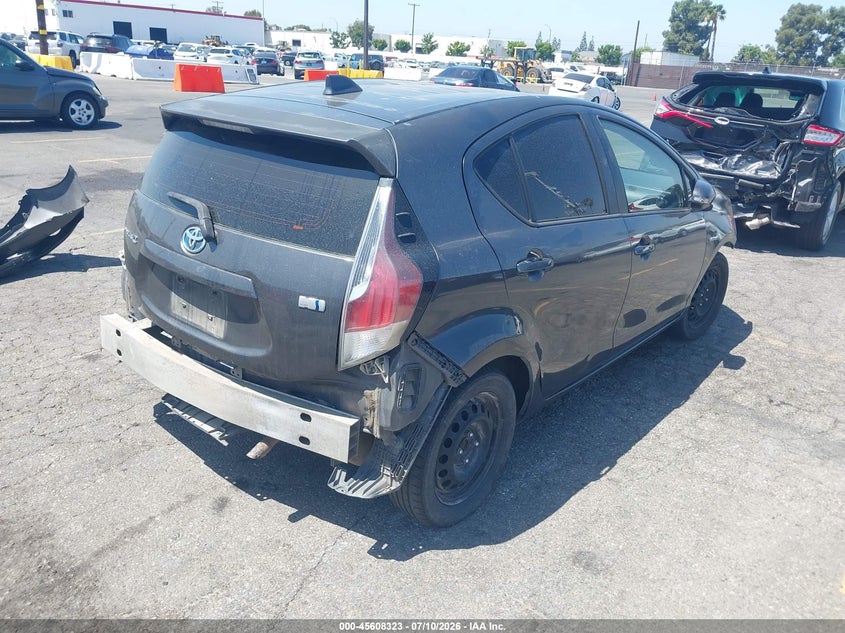 2015 Toyota Prius c VIN JTDKDTB35F1108493 IAAI salvage auction — FRONT & REAR, Salvage (California), sold $200 on 2026-07-29 (photo 4)