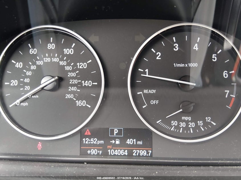 2015 BMW 3er VIN WBA3C3C52FK202958 IAAI salvage auction — RIGHT FRONT, Salvage (Missouri), sold $1,925 on 2026-08-13 (photo 7)