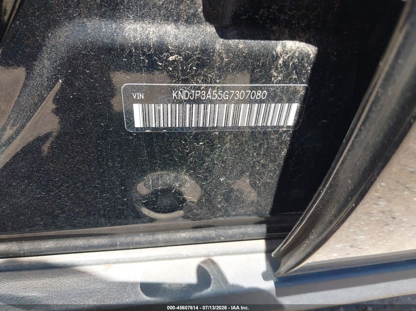 2016 Kia Soul VIN KNDJP3A55G7307080 IAAI salvage auction — NORMAL WEAR, Rebuilt -  Public Restricted (Oklahoma), sold $1,750 on 2026-07-22 (photo 9)