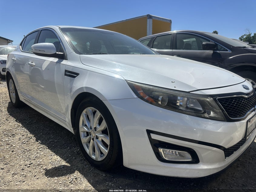 2015 Kia Optima VIN 5XXGN4A75FG403708 IAAI salvage auction — NORMAL WEAR, Clear - Dealer Only (California), sold $25 on 2026-07-27 (photo 1)