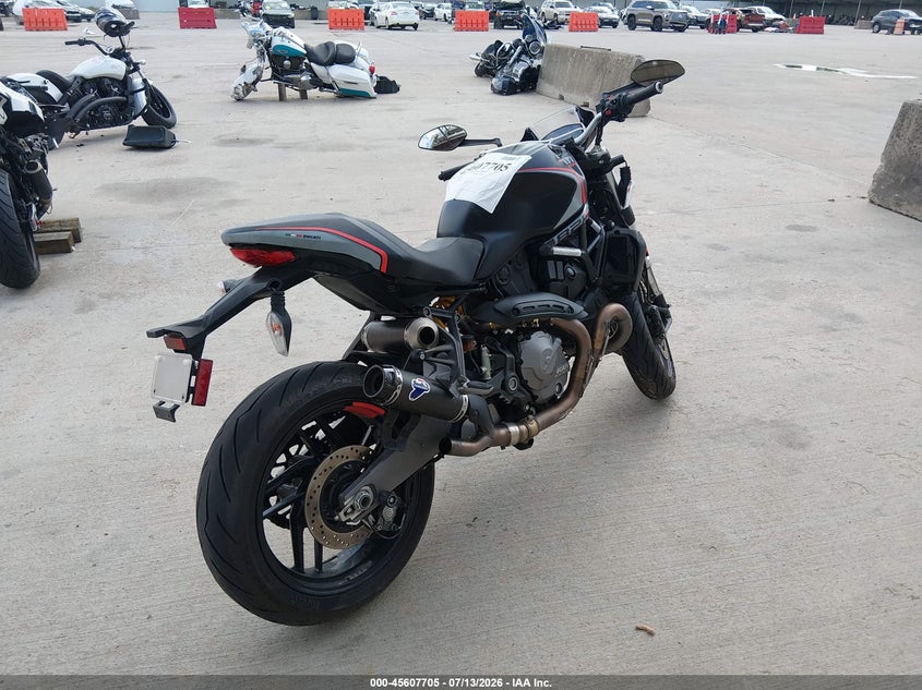 2021 Ducati MONSTER VIN ZDMMACLS9MB008626 IAAI salvage auction — ALL OVER, Original (Texas), sold $2,650 on 2026-09-30 (photo 4)