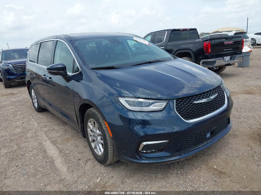 2023 Chrysler Pacifica VIN 2C4RC1BG2PR627989 IAAI salvage auction — REAR END, Salvage Title, sold $12,000 on 2026-07-27 (photo 1)