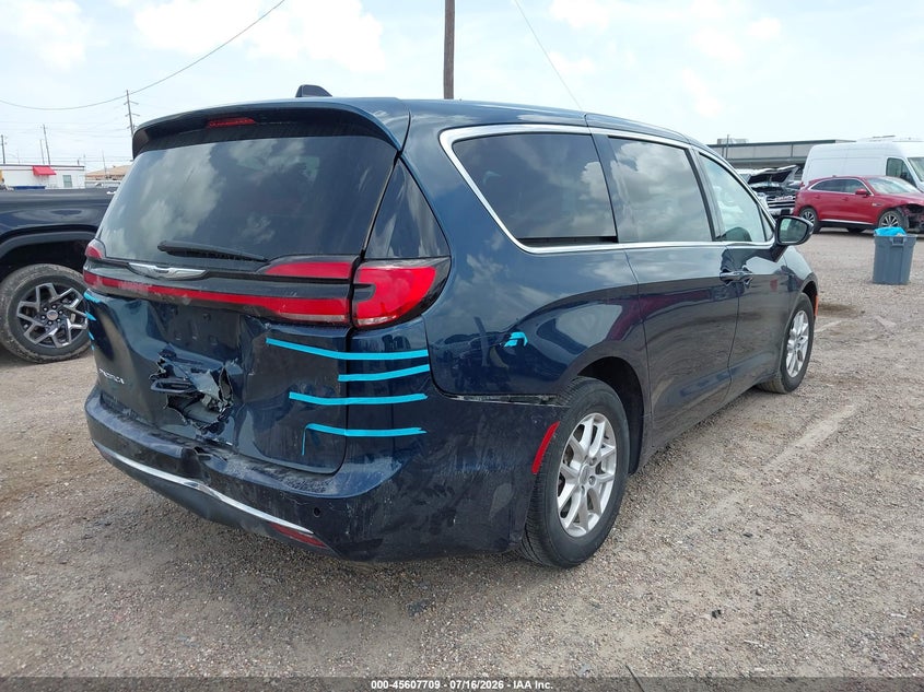 2023 Chrysler Pacifica VIN 2C4RC1BG2PR627989 IAAI salvage auction — REAR END, Salvage Title, sold $12,000 on 2026-07-27 (photo 4)