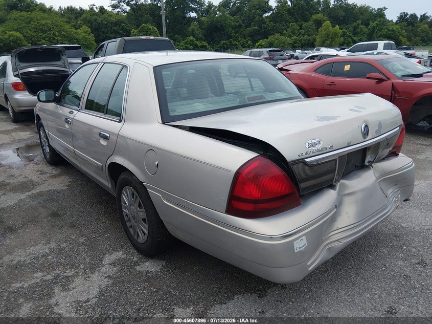 2007 Mercury Grand marquis VIN 2MEFM74V57X604974 IAAI salvage auction — REAR END, Salvage (Louisiana), sold $875 on 2026-08-01 (photo 3)