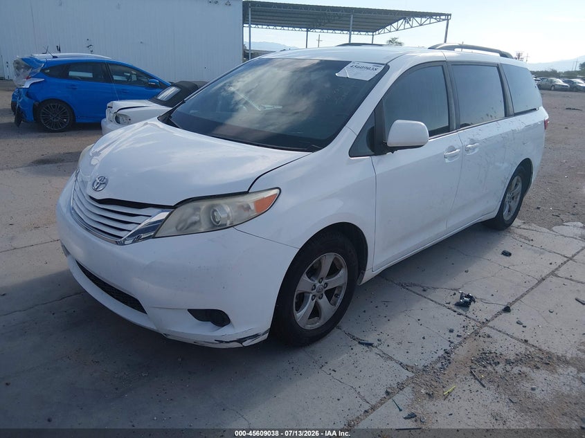 2017 Toyota Sienna VIN 5TDKZ3DC1HS793502 IAAI salvage auction — ENGINE DAMAGE, Salvage (Arizona), sold $1,325 on 2026-07-30 (photo 2)
