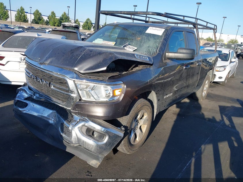 2021 Ram 1500 VIN 1C6RREBG0MN593508 IAAI salvage auction — FRONT & REAR, Salvage Title, sold $2,950 on 2026-07-31 (photo 2)