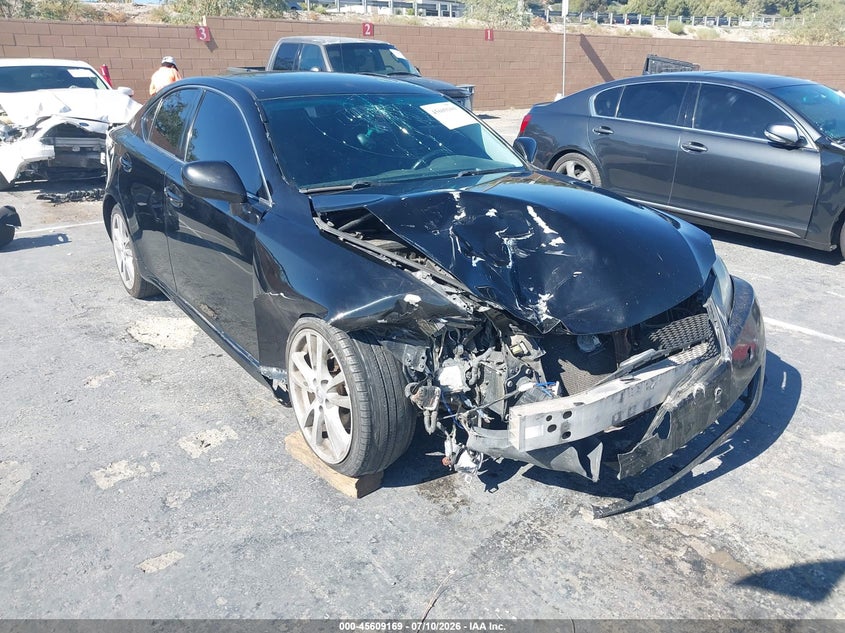 2007 Lexus Is 250 VIN JTHBK262675047598 IAAI salvage auction — FRONT END, Salvage (California), sold $500 on 2026-08-23 (photo 1)