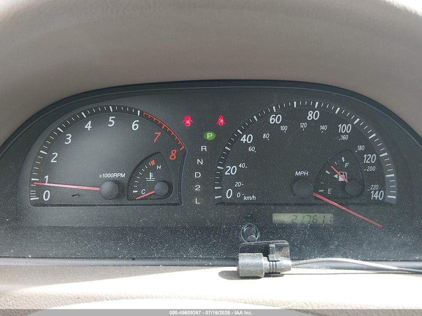 2002 Toyota Camry VIN JTDBF30K820039335 IAAI salvage auction — NORMAL WEAR, Clear (Tennessee), sold $300 on 2026-07-29 (photo 7)