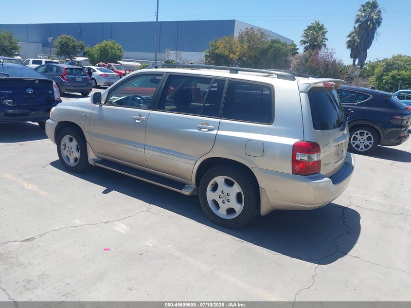 2005 Toyota Highlander VIN JTEEP21A150116203 IAAI salvage auction — NORMAL WEAR, Clear - Dealer Only (California), sold $875 on 2026-07-29 (photo 3)