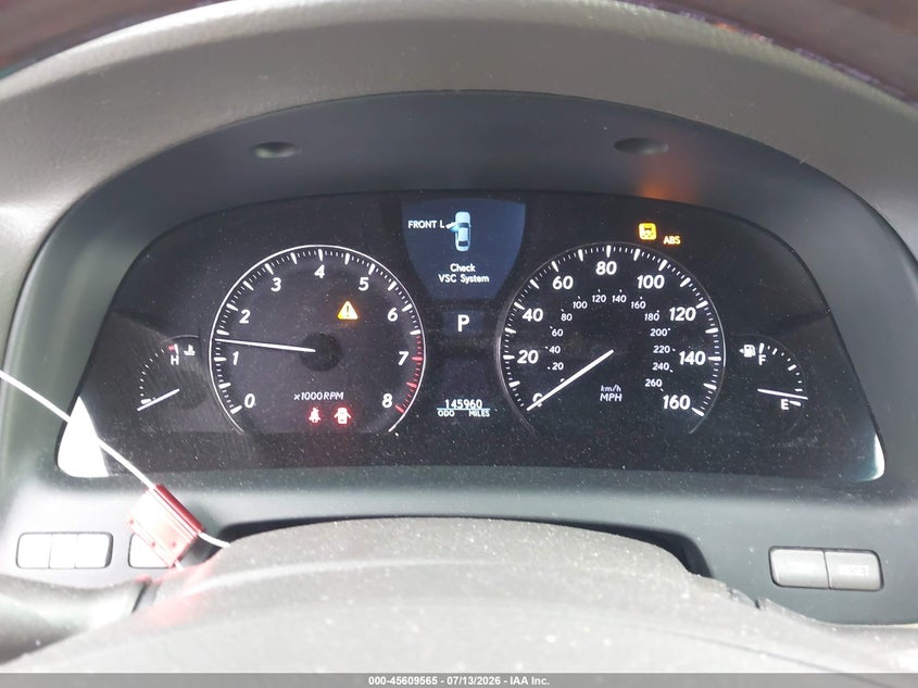 2007 Lexus Ls 460 VIN JTHBL46F175045625 IAAI salvage auction — REAR END, Salvage (California), sold $1,700 on 2026-07-30 (photo 7)