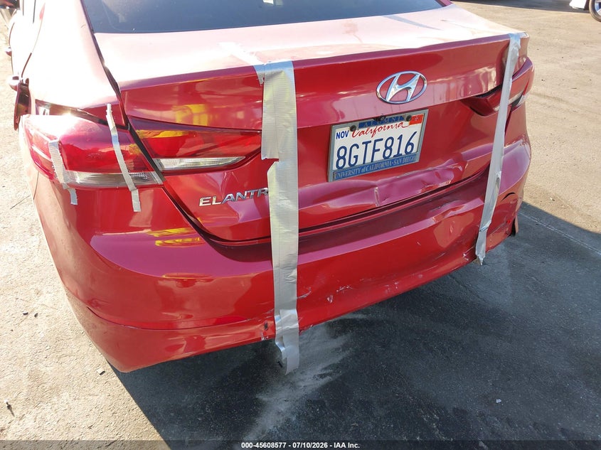 2018 Hyundai Elantra VIN 5NPD84LF2JH322094 IAAI salvage auction — REAR END, Salvage Certificate (California), sold $2,250 on 2026-07-23 (photo 6)