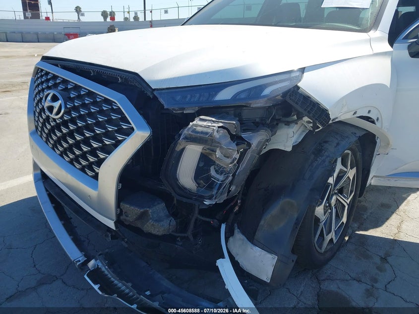 2021 Hyundai Palisade VIN KM8R74HEXMU284385 IAAI salvage auction — LEFT FRONT, Salvage Title, sold $11,425 on 2026-08-19 (photo 6)