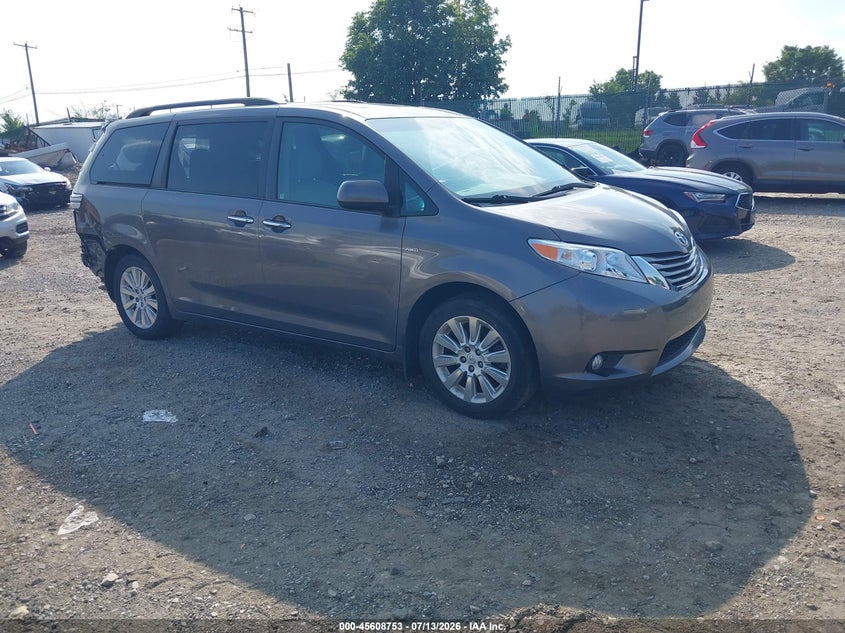 2016 Toyota Sienna VIN 5TDDK3DC2GS129091 IAAI salvage auction — REAR END, Salvage (Pennsylvania), sold $6,100 on 2026-07-26 (photo 1)
