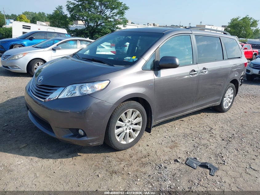2016 Toyota Sienna VIN 5TDDK3DC2GS129091 IAAI salvage auction — REAR END, Salvage (Pennsylvania), sold $6,100 on 2026-07-26 (photo 2)