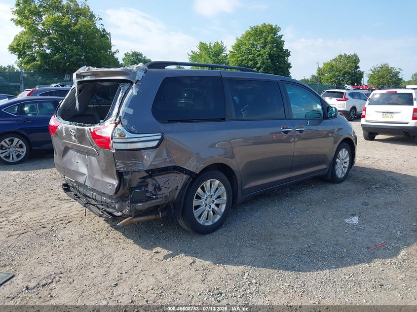 2016 Toyota Sienna VIN 5TDDK3DC2GS129091 IAAI salvage auction — REAR END, Salvage (Pennsylvania), sold $6,100 on 2026-07-26 (photo 4)