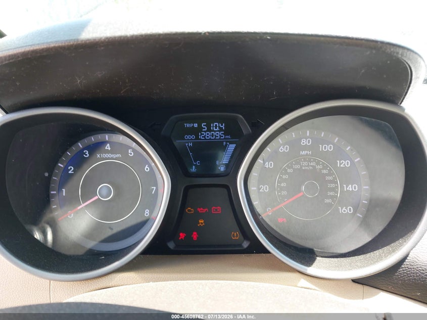 2013 Hyundai Elantra VIN KMHDH4AE5DU681830 IAAI salvage auction — NORMAL WEAR, Clear (Illinois), sold $450 on 2026-07-28 (photo 7)
