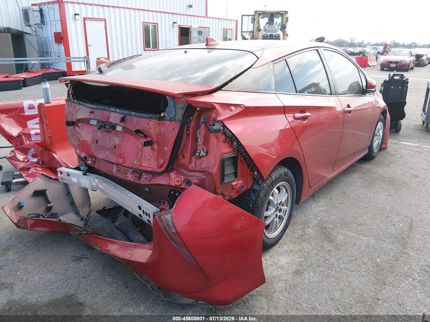 2016 Toyota Prius VIN JTDKBRFU9G3526279 IAAI salvage auction — FRONT & REAR, Salvage (California), sold $1,050 on 2026-07-30 (photo 4)