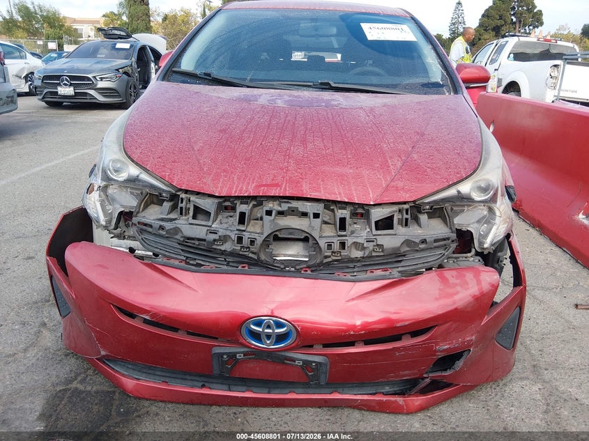 2016 Toyota Prius VIN JTDKBRFU9G3526279 IAAI salvage auction — FRONT & REAR, Salvage (California), sold $1,050 on 2026-07-30 (photo 6)